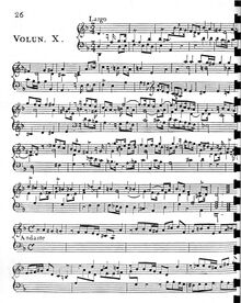 Partition , Voluntary en D minor, Twelve Voluntarys pour pour orgue ou clavecin