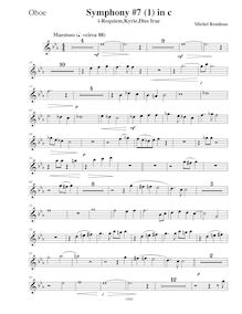 Partition hautbois 1, Symphony No.7  Requiem , C minor, Rondeau, Michel par Michel Rondeau