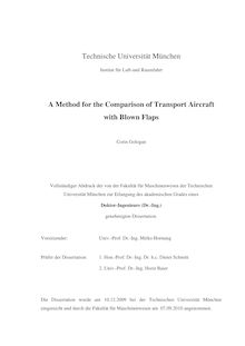 A method for the comparison of transport aircraft with blown flaps [Elektronische Ressource] / Corin Gologan