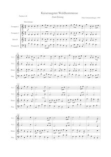 Partition Zum Einzug (Introitus): Transposed Score (en B♭), Kaiseraugster Waldhornmesse