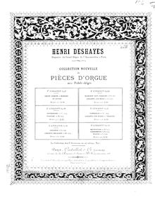 Partition Offertoire et Fanfare., Pièces d orgue, Deshayes, Henri