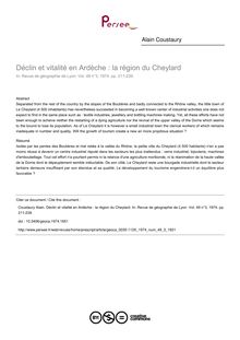 Déclin et vitalité en Ardèche : la région du Cheylard - article ; n°3 ; vol.49, pg 211-239