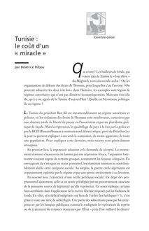 Tunisie : le coût d un « miracle » - article ; n°1 ; vol.4, pg 48-56