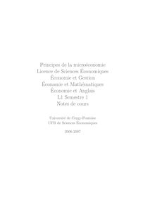 Cours complet 2006-2007. - Principes de la microéconomie Licence ...