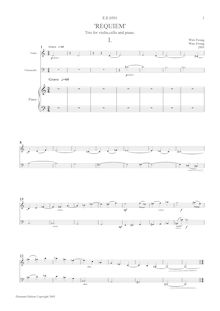 Partition Mvt.1, Piano trio,  Requiem , Zwaag, Wim