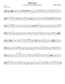 Partition viole de basse  2, madrigaux - Set 1, Wilbye, John