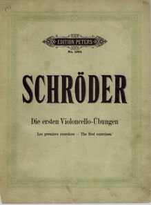 Partition Color Covers, Die ersten violoncelle-Übungen, Op.31, Schröder, Carl