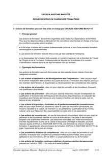 Opcalia Agefome Mayotte / Règles de prise en charge maj le 12/01 ...