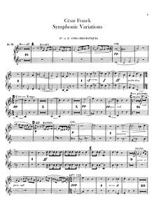 Partition cor 1/2, 3/4 (en E), Variations Symphoniques pour piano et orchestre
