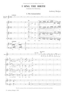 Partition Vocal Score, I Sing pour Birth, Canticles for Christmas