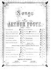 Partition No.4: Ho! Pretty Page, avec Dimpled Chin, 5 chansons, Op.13