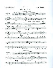 Partition timbales, Piano Concerto No.5, Cinquième concertoo pour le piano