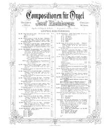 Partition complète, orgue Sonata No.13, Rheinberger, Josef Gabriel