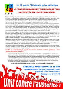 Appel FSU 44 : Journée de grève FP du 15 mai 2014