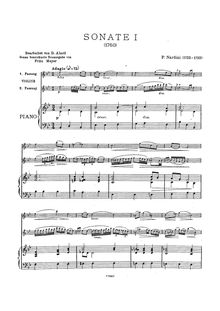 Partition viole de gambe et Piano parties, violon (viole de gambe) Sonata
