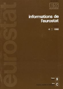 Informations de l eurostat. Trimestriel 4 1986