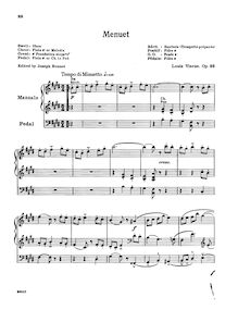 Partition , Menuet, Symphonie No.4, Op.32, Vierne, Louis