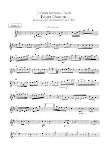 Partition hautbois 1, 2, Easter Oratorio, Oster-Oratorium, Bach, Johann Sebastian