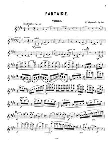Partition de violon, Fantaisie sur des thèmes russes, Op.30