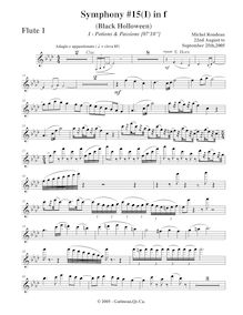 Partition flûte 1, Symphony No.15  Black Halloween , Potion and Passion,  F minor, Rondeau, Michel par Michel Rondeau