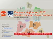 Régionales 2015 : Intentions de vote