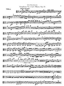 Partition altos, Symphony No.1 en C minor, Sinfonia XIII, C minor