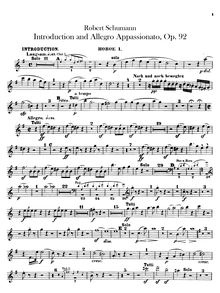 Partition hautbois 1, 2, Introduction et Allegro Appassionato, Op.92