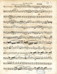 Partition violoncelle, quatuor No.1 pour flûte et cordes, Op.71