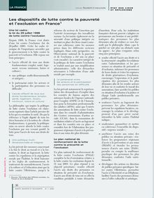 Les dispositifs de lutte contre la pauvreté et l’exclusion au Québec et en France - article ; n°1 ; vol.2, pg 36-41