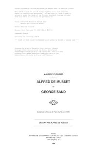 Alfred de Musset et George Sand par Maurice Clouard