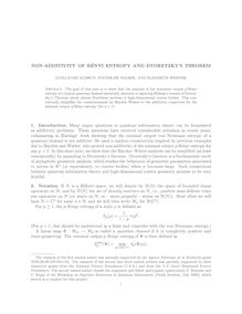 NON ADDITIVITY OF RENYI ENTROPY AND DVORETZKY S THEOREM