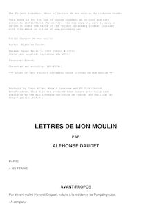 Lettres de mon moulin par Alphonse Daudet