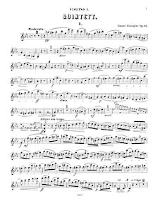 Partition violon I , partie, quintette pour Piano et cordes, Op.39