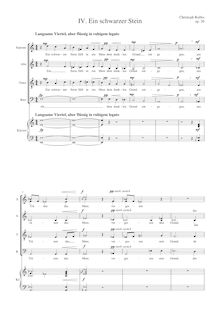 Partition Ein schwarzer Stein Piano reduction, Liedzyklus für Bariton, Klavier, Chor und Streicher