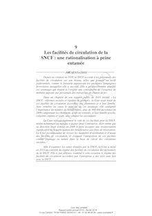 Chapitre du rapport annuel de la Cour des comptes concernant les avantages des employés de la SNCF