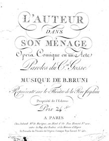 Partition complète et text, L auteur dans son ménage, Opéra-comique en un acte