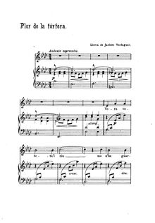 Partition No.3 Plor de la Tórtora, 6 Melodies, Sis Melodies, Alió, Francisco