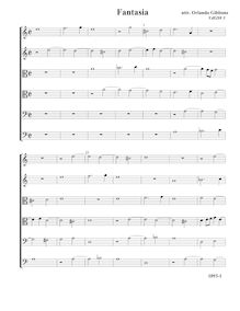 Partition Fantasia VdGS No.3 - partition complète (Tr Tr T T B B), fantaisies pour 6 violes de gambe