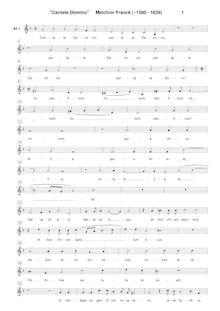 Partition chœur 1: partition alto, Cantate Domino, Franck, Melchior