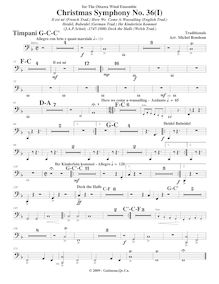 Partition timbales, Symphony No.36  Christmas Symphony , F major par Michel Rondeau