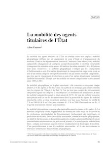 La mobilité des agents titulaires de l État - article ; n°1 ; vol.369, pg 93-111