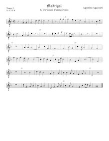 Partition ténor viole de gambe 3, octave aigu clef, Madrigali a 5 voci, Libro 2 par Agostino Agazzari