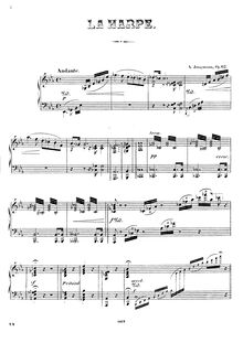 Partition de piano, La Harpe, Op.62, Jungmann, Albert