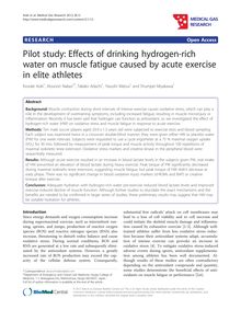 Pilot study: Effects of drinking hydrogen-rich water on muscle fatigue caused by acute exercise in elite athletes
