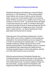 Woodlands Strength and Conditioning