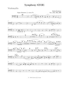 Partition violoncelles, Symphony No.25, A major, Rondeau, Michel par Michel Rondeau
