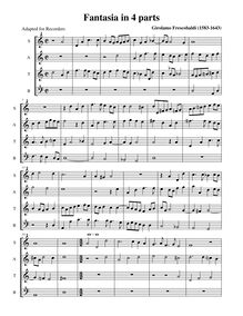 Partition complète (alto notation, SATB enregistrements), Fantasia