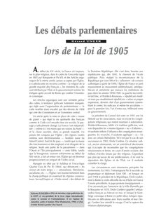 Les débats parlementaires lors de la loi de 1905 - article ; n°1 ; vol.78, pg 8-15