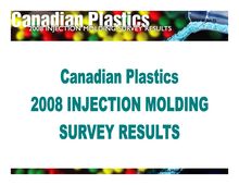 2008 Injection Molders Benchmark Survey