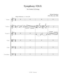 Partition , Allegro Moderato, Symphony No.21, G major, Rondeau, Michel